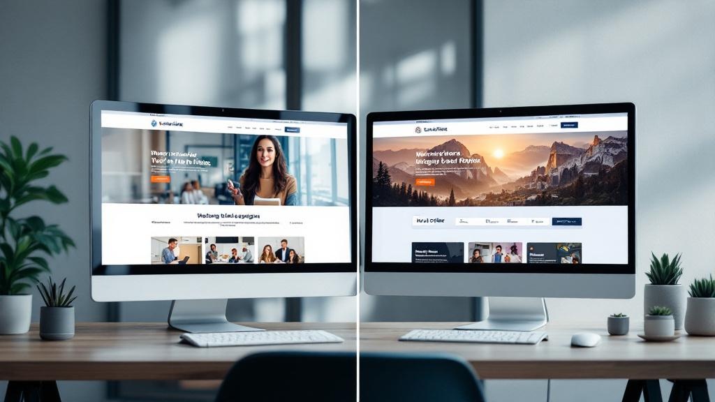 Comparaison avant apres d'une refonte de site web