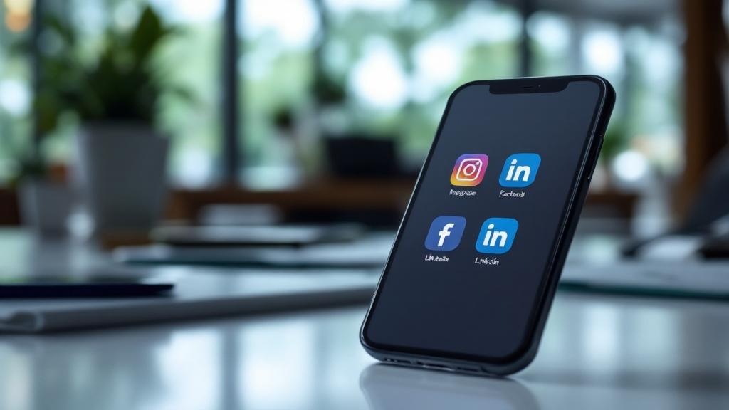 Smartphone affichant des applications de reseaux sociaux