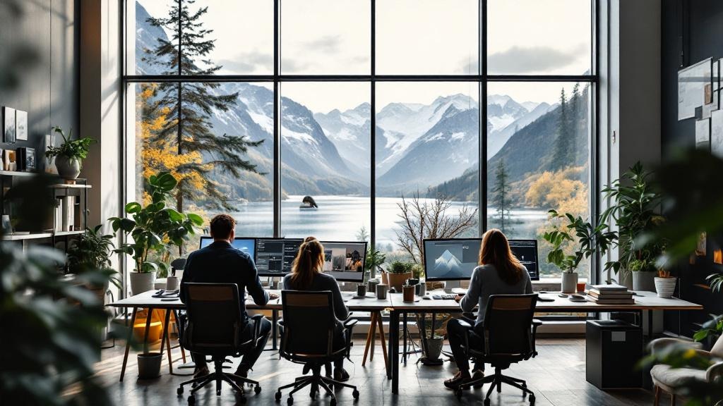 Equipe creative de l'agence 455 en reunion de conception a Annecy